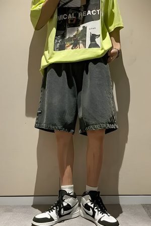 Style Core Aesthetics, New Style Trends - Soft Boy Wide Leg Wash Shorts