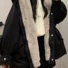 Style Core Aesthetics, New Style Trends - Solid Hooded Drawstring Flap Detail Jacket