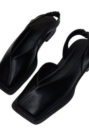Style Core Aesthetics, New Style Trends - Square Toe Sandals