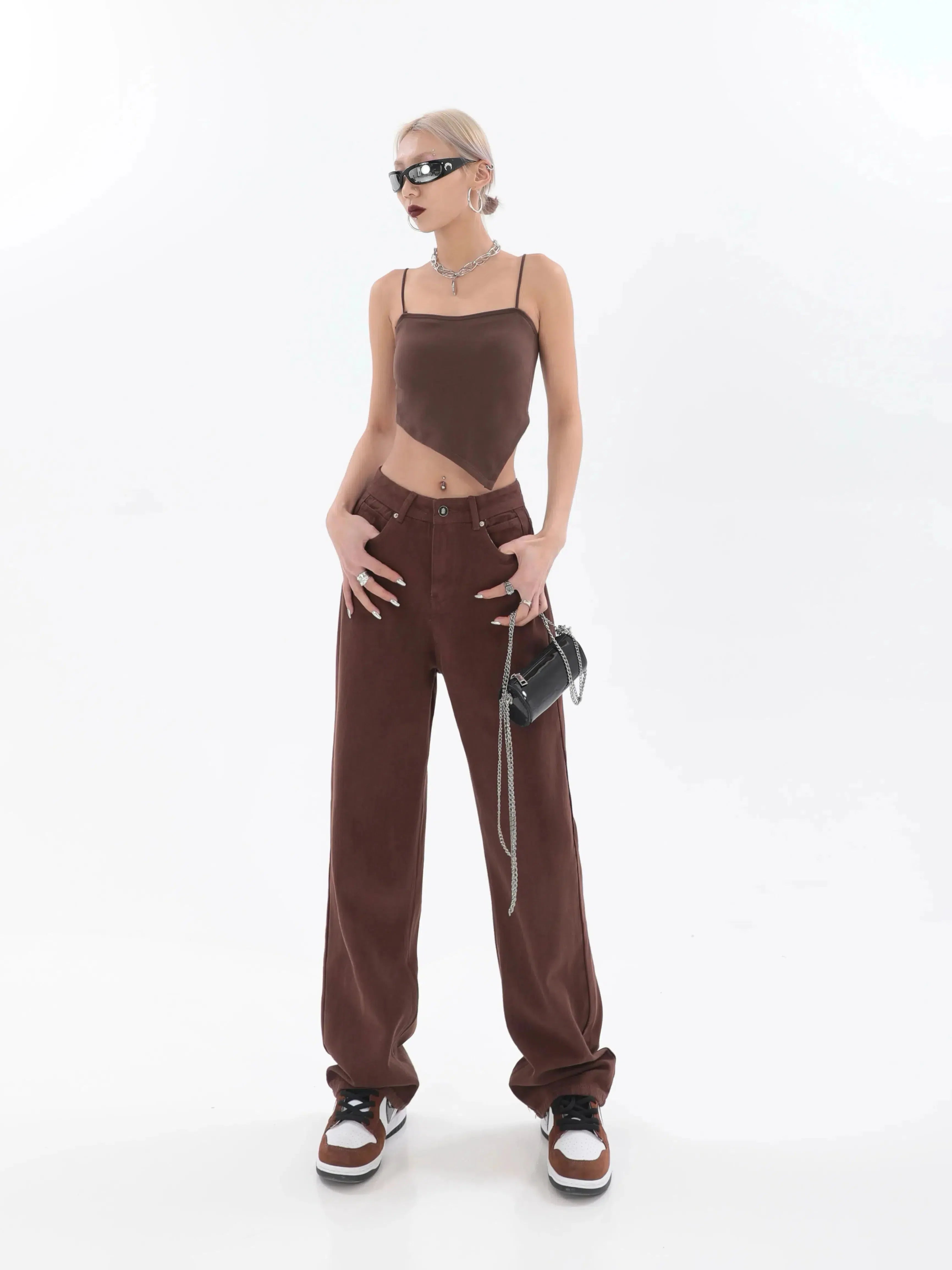 Style Core Aesthetics, New Style Trends - Star Pockets Wide Leg Jeans