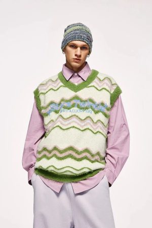 Style Core Aesthetics, New Style Trends - Stars Twinkle Fluffy Sweater Vest