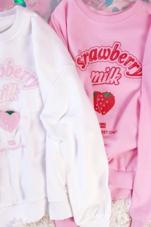 Style Core Aesthetics, New Style Trends - Strawberry Milk Sweatshirt