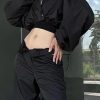 Style Core Aesthetics, New Style Trends - Stretchy Hem Zip Up Lapel Neck Short Jacket