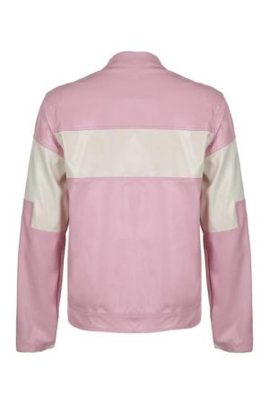 Style Core Aesthetics, New Style Trends - Striped Contrast Color Splice Leather Jacket