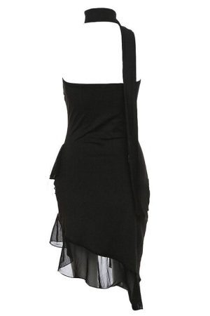 Style Core Aesthetics, New Style Trends - Summer In Paris Halter Ruffle Dress