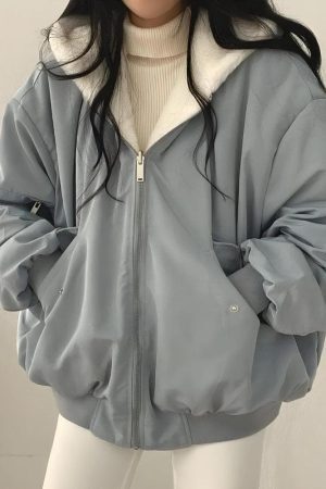 Style Core Aesthetics, New Style Trends - Teddy Reversible Hooded Jacket