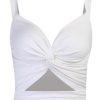 Style Core Aesthetics, New Style Trends - Twisted Cutout Crop Tank Top