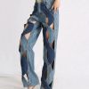 Style Core Aesthetics, New Style Trends - Two Different Denim Cut Out Jeans