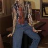 Style Core Aesthetics, New Style Trends - Vintage Asymmetric Patch Mesh Top