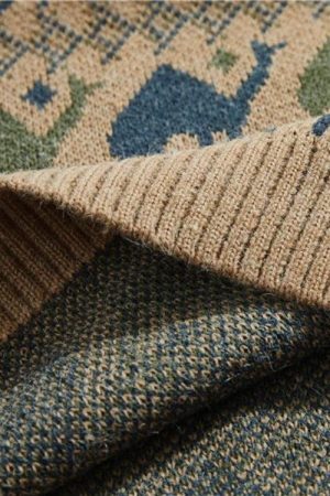 Style Core Aesthetics, New Style Trends - Vintage Camel Knitted Sweater