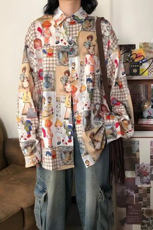Style Core Aesthetics, New Style Trends - Vintage Cartoon Oversized Shirt