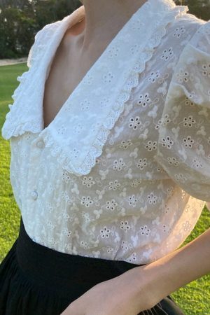 Style Core Aesthetics, New Style Trends - Vintage Collar Lace Shirt
