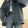 Style Core Aesthetics, New Style Trends - Vintage Denim Raw Edge Embellished Jacket