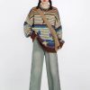 Style Core Aesthetics, New Style Trends - Vintage Star Printed Knit Sweater
