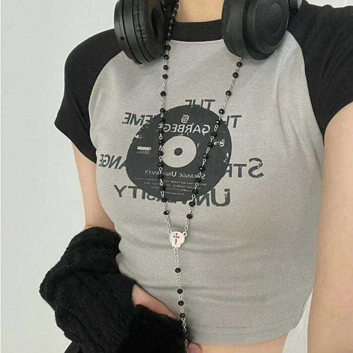 Style Core Aesthetics, New Style Trends - Vinyl Print Crop Top