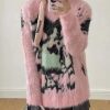 Style Core Aesthetics, New Style Trends - Y2K Aesthetic Fuzzy Sweater