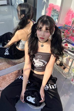 Style Core Aesthetics, New Style Trends - Y2K Bat Rabbit Tube Top