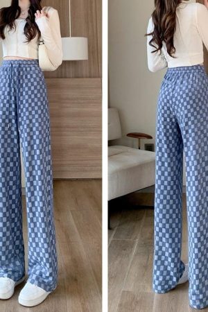 Style Core Aesthetics, New Style Trends - Y2K Checkered Sweatpants