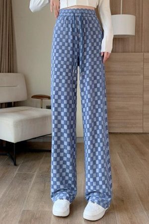 Style Core Aesthetics, New Style Trends - Y2K Checkered Sweatpants
