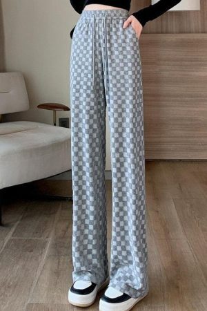 Style Core Aesthetics, New Style Trends - Y2K Checkered Sweatpants