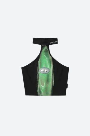 Style Core Aesthetics, New Style Trends - Y2K Cropped Halter Top