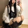 Style Core Aesthetics, New Style Trends - Y2K Grunge Star Distressed Sweater