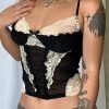 Style Core Aesthetics, New Style Trends - Y2K Lace Sheer Cropped Top