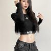 Style Core Aesthetics, New Style Trends - Y2K Star Belted Crop Top