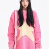Style Core Aesthetics, New Style Trends - Y2K Star Distressed Sweater