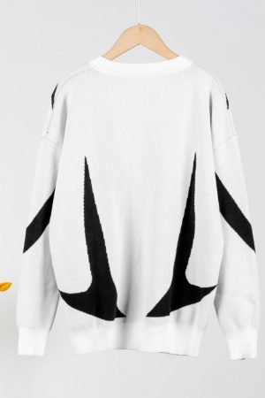 Style Core Aesthetics, New Style Trends - Y2K Star Futuristic Knitted Sweater