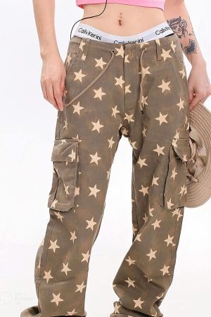 Style Core Aesthetics, New Style Trends - Y2K Star Low Rise Jeans