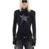Style Core Aesthetics, New Style Trends - Y2K Star Tall Long Sleeve Corduroy Sweater