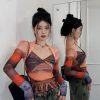 Style Core Aesthetics, New Style Trends - Y2K Sunset Mesh Top