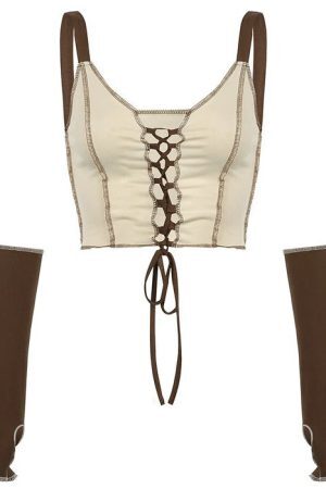 Style Core Aesthetics, New Style Trends - Young & Single Top & Arm Gloves Set