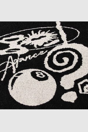 Style Core Aesthetics, New Style Trends Abstract Graphic Knit Sweater