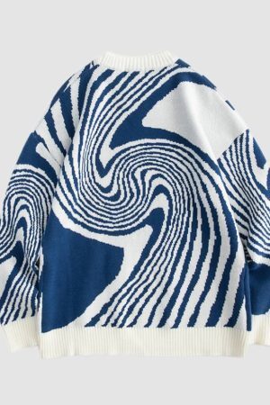 Style Core Aesthetics, New Style Trends Annual Rings Jacquard Sweater