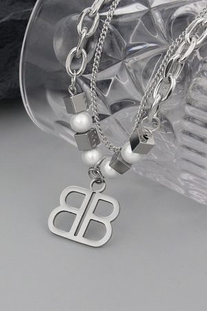 Style Core Aesthetics, New Style Trends 'B' Letter Necklace