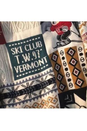 Style Core Aesthetics, New Style Trends Christmas Ski Bear Embroidered Sweater