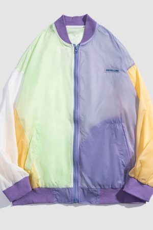 Style Core Aesthetics, New Style Trends Color Block Sunproof QD Jacket