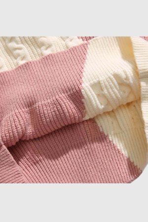 Style Core Aesthetics, New Style Trends Colorblock Cable Knit Sweater