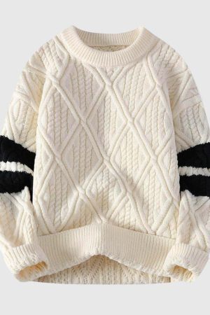 Style Core Aesthetics, New Style Trends Colorblock Cable Knit Sweater
