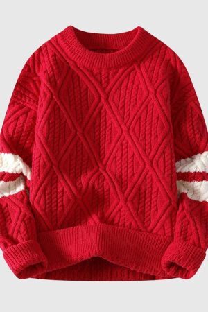 Style Core Aesthetics, New Style Trends Colorblock Cable Knit Sweater