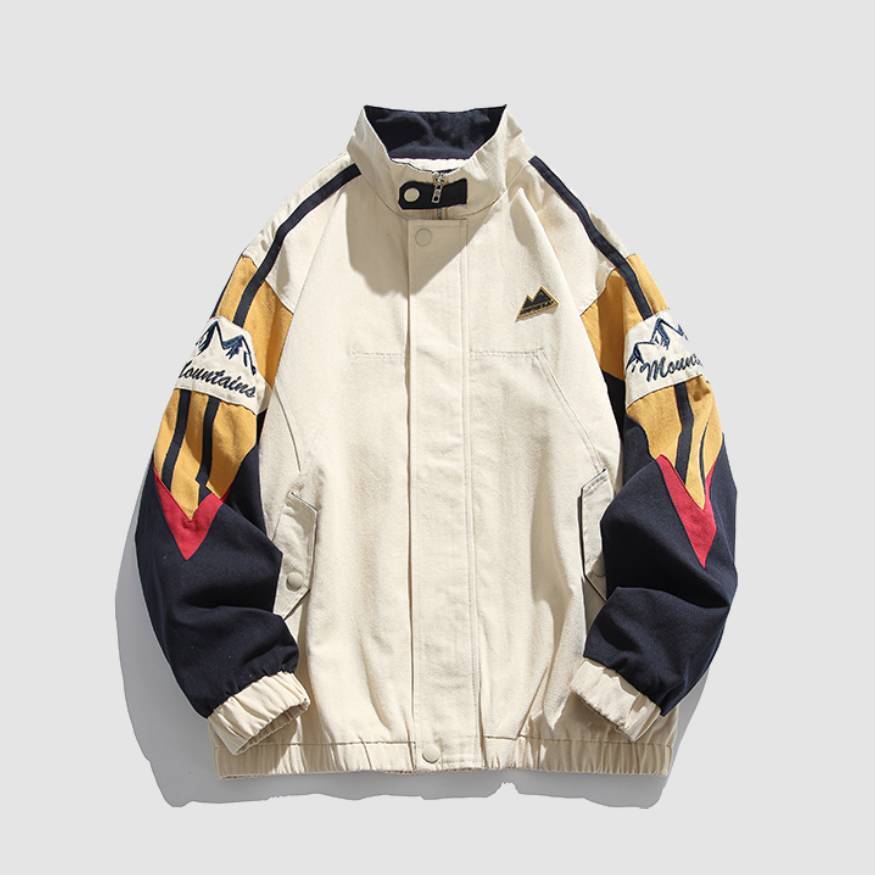 Style Core Aesthetics, New Style Trends Colorblock Embroidered Jacket