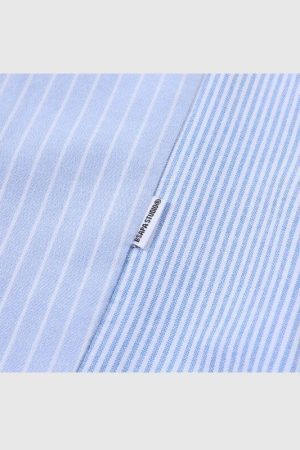 Style Core Aesthetics, New Style Trends Contrast Stripe Patchwork Shirts