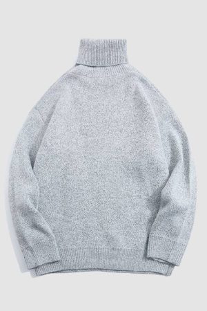 Style Core Aesthetics, New Style Trends Cute Shark Pattern Turtleneck Sweater