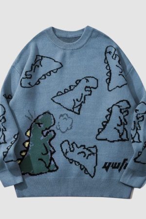 Style Core Aesthetics, New Style Trends Dinosaur Knitted Sweater