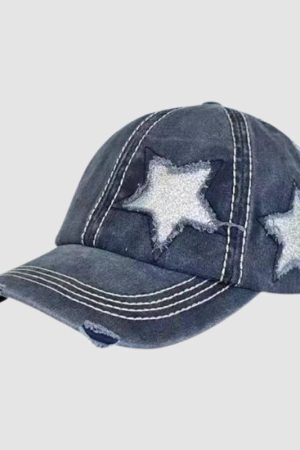 Style Core Aesthetics, New Style Trends Distressed Star Baseball Cap
