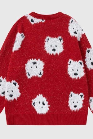 Style Core Aesthetics, New Style Trends Dog Pattern Knit Sweater
