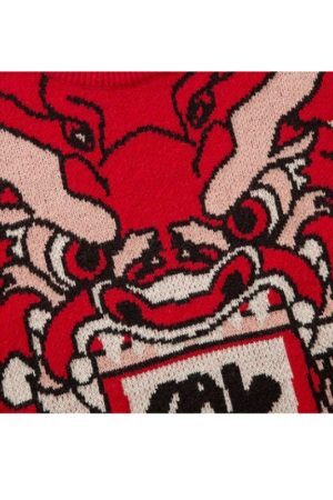Style Core Aesthetics, New Style Trends Dragon-Themed Oversized Sweater