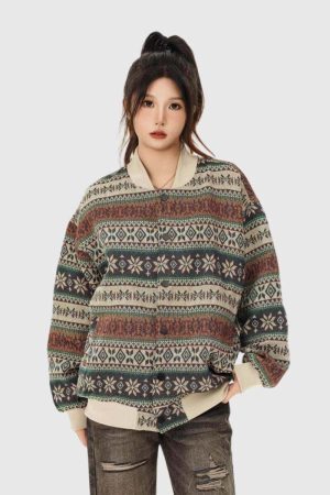 Style Core Aesthetics, New Style Trends Floral Embroidered Sweater